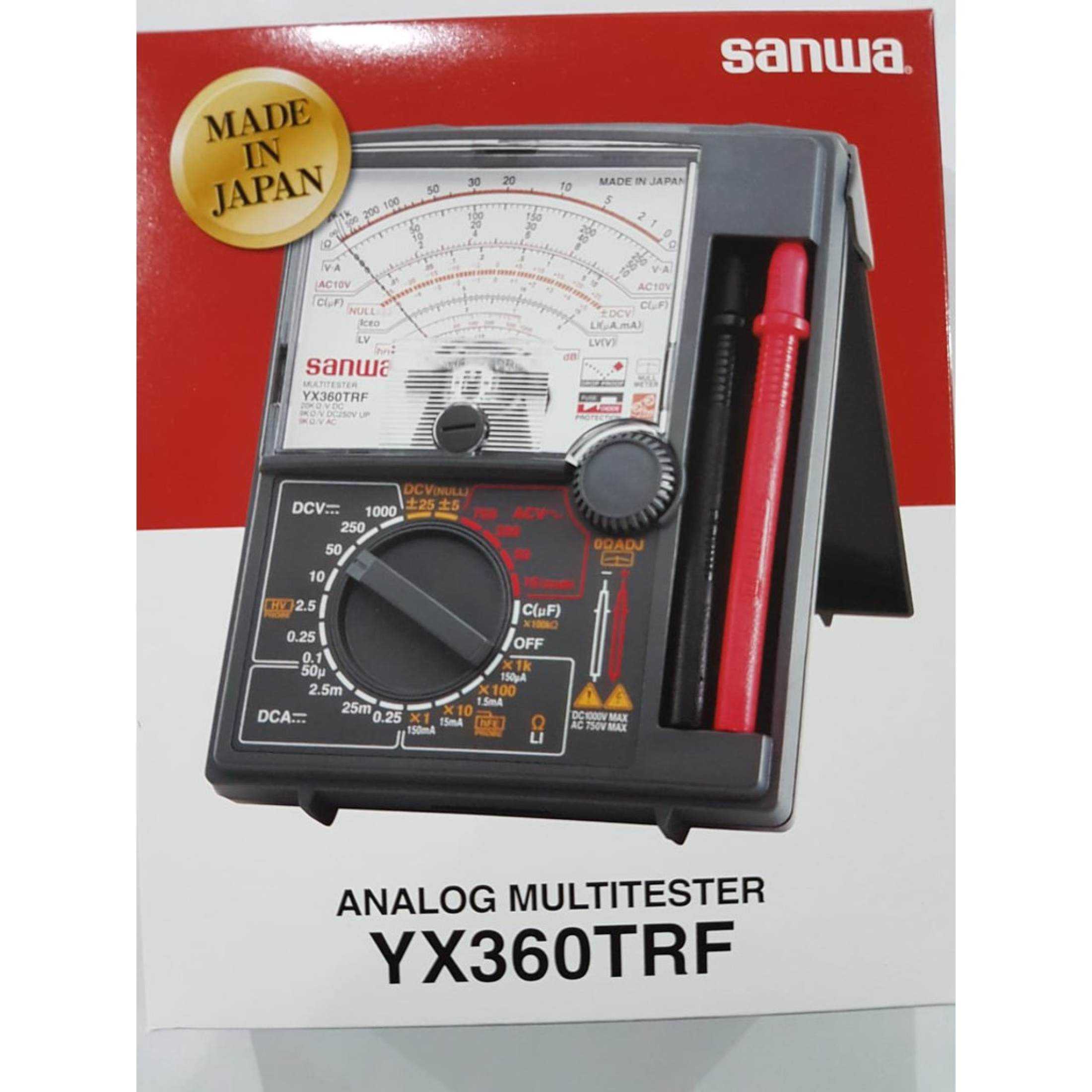 SANWA// YX360TRF// Analog Multimeter// AC,, DC Voltmeter, YX 360 TRF///AHN. 