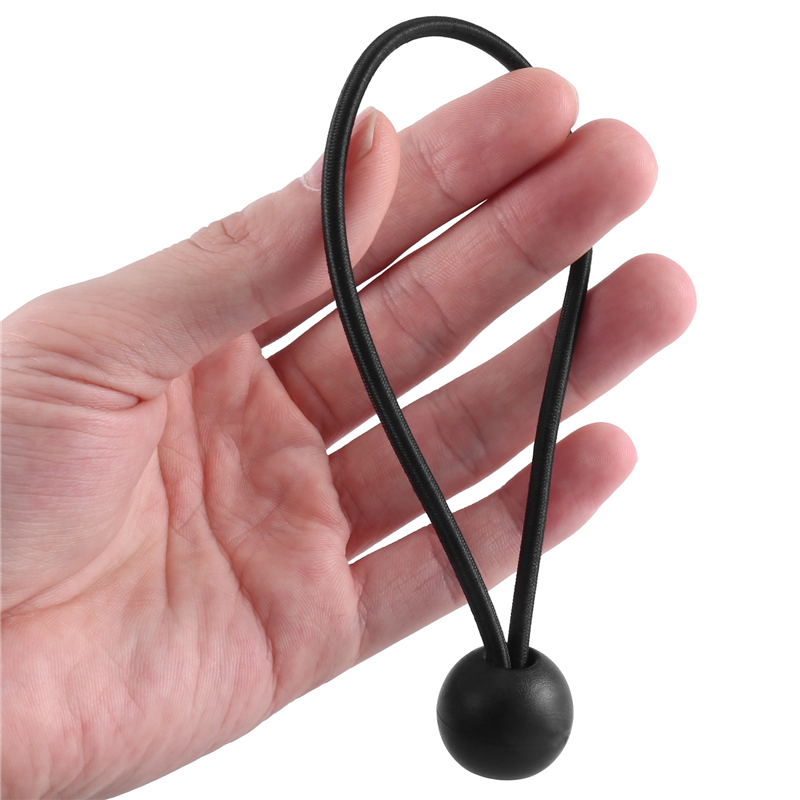 50 Pcs Bungee Cord with Balls Elastic Ties Bungee Toggles Ties(Black). 