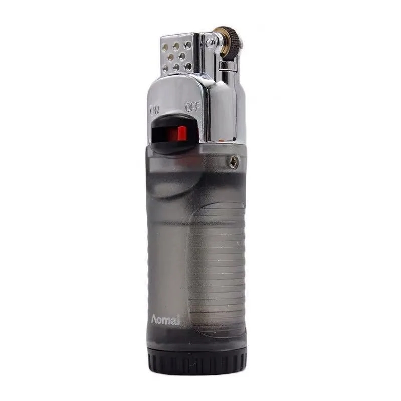 Aomai Am7102 Grinding Wheel Transparent Inflatable Floating Fire Lighter New Exotic Lighter Creative Personality Lighter. 