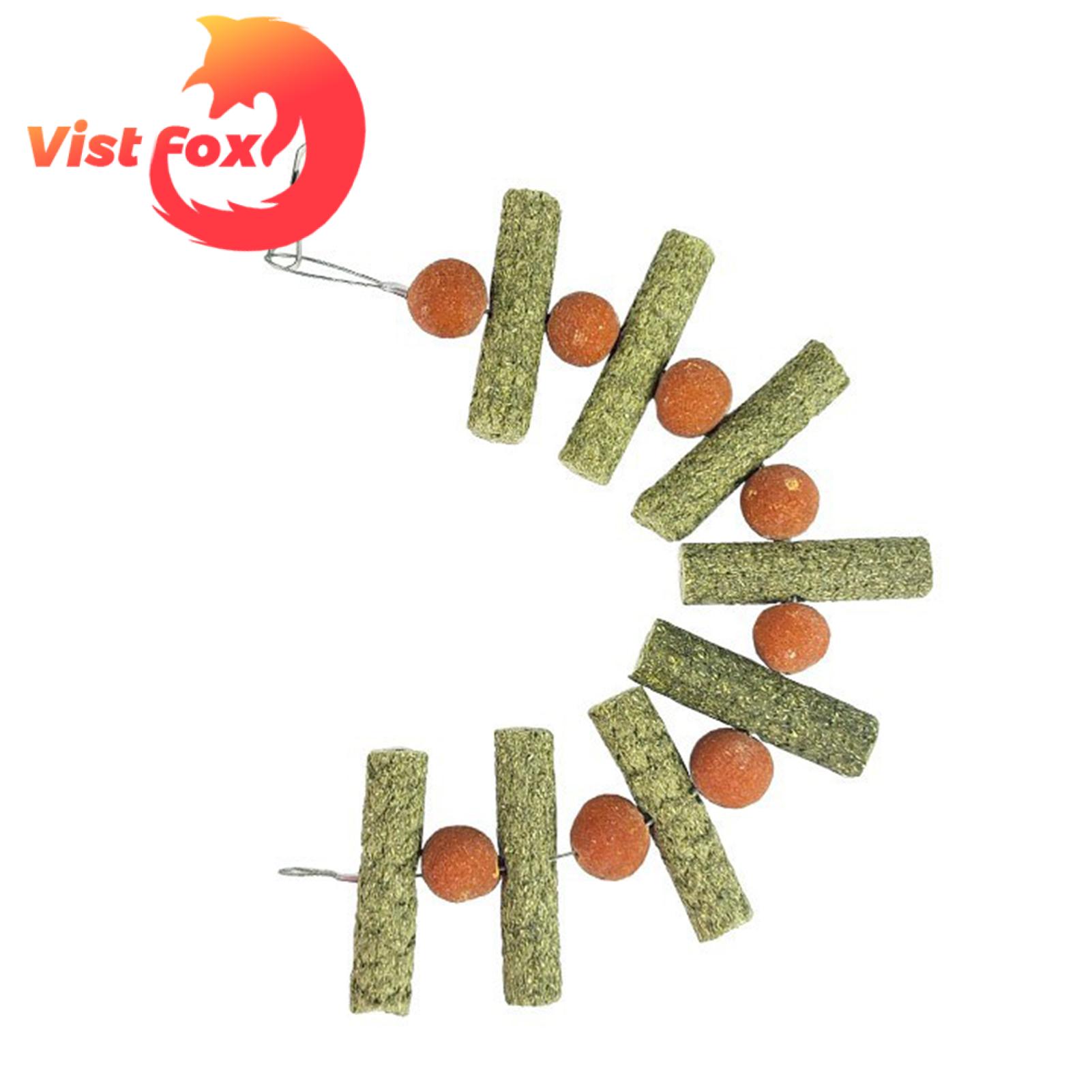 Vist Fox Rabbit Molar Stick Teeth Grinding Grass Cake Stick String Pet Chew Toy. 