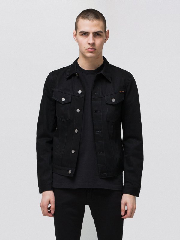nudie black denim jacket