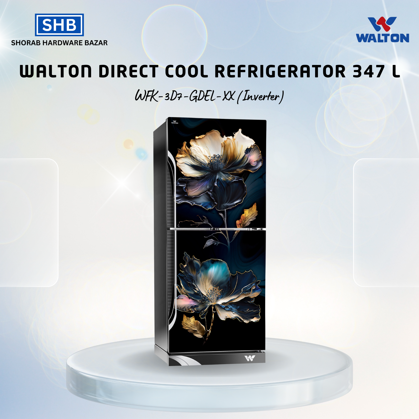 Walton DECS Refrigerator 347 L WFK-3D7-GDEL-XX (Inverter)