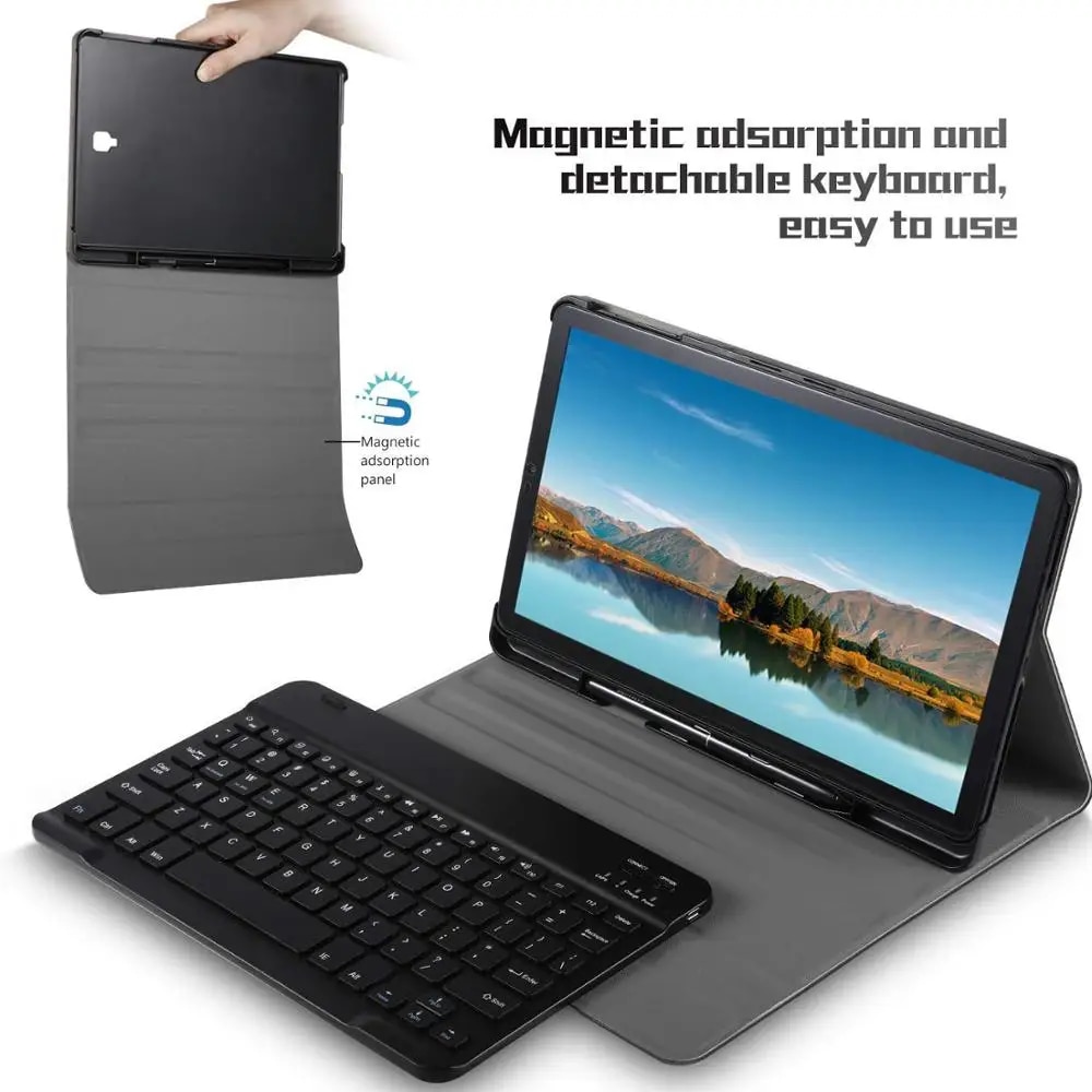ZONFRONT Backlit Keyboard Case For Samsung Galaxy Tab S4 10.5 SMT830 T835 Case Russian Spanish עִברִית Keyboard Case Cover Funda. 