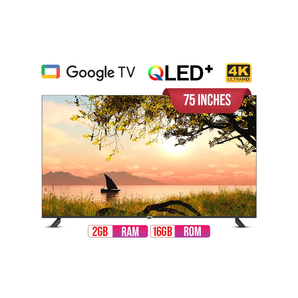 JPE 75" Google Smart TV DLED 4K, E75F3