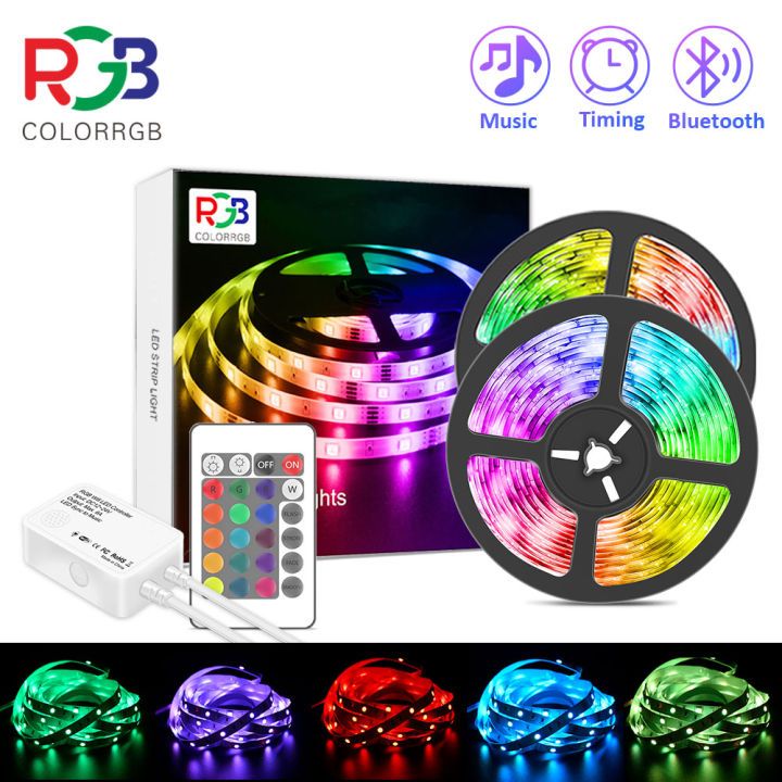 RGB LED Strip Light 16 Colors 16 Feet Led Strip Light Color Changing Mood Lighting Remote Control. 