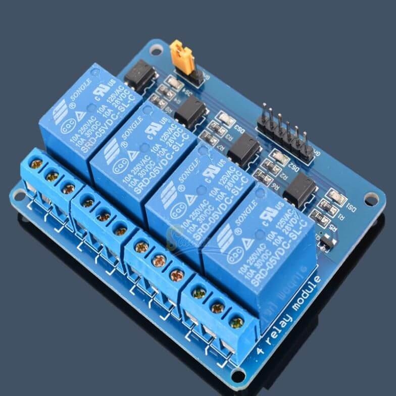 4 Channel 5V Relay Module DC 5V Four Channel Isolated Relay Control Module With Screw Terminal For Arduino 4 Channels DC5V With Optocoupler Protection Electronics Circuitry & Parts. 