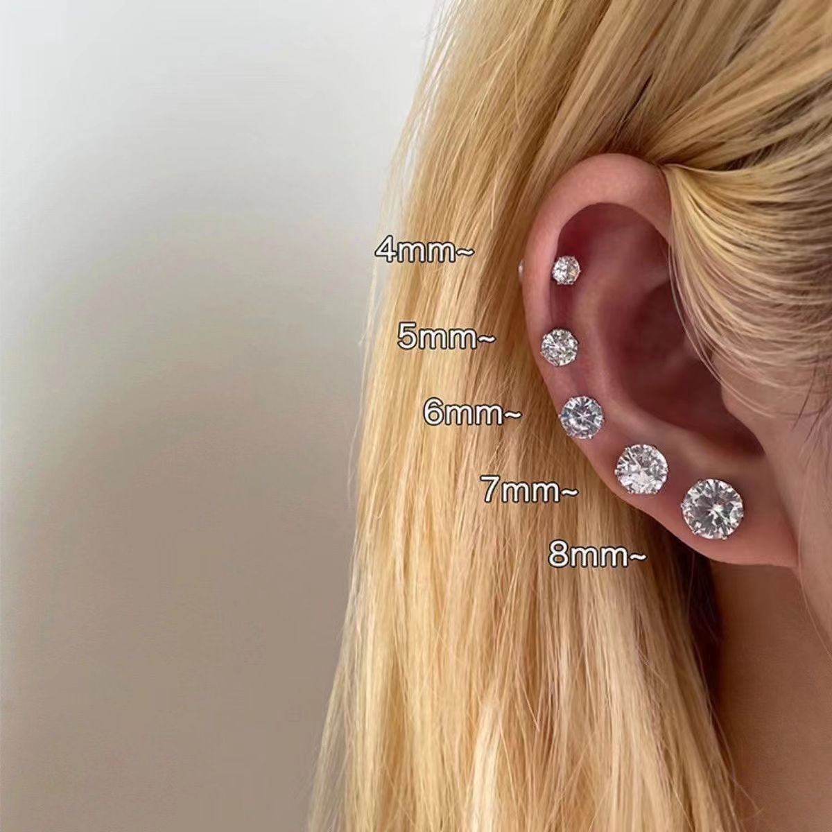 Magnetic cochlear nails without piercing, magnetic stone earrings, ear bone clips, zircon earrings, internet celebrity ear clips, earrings for women