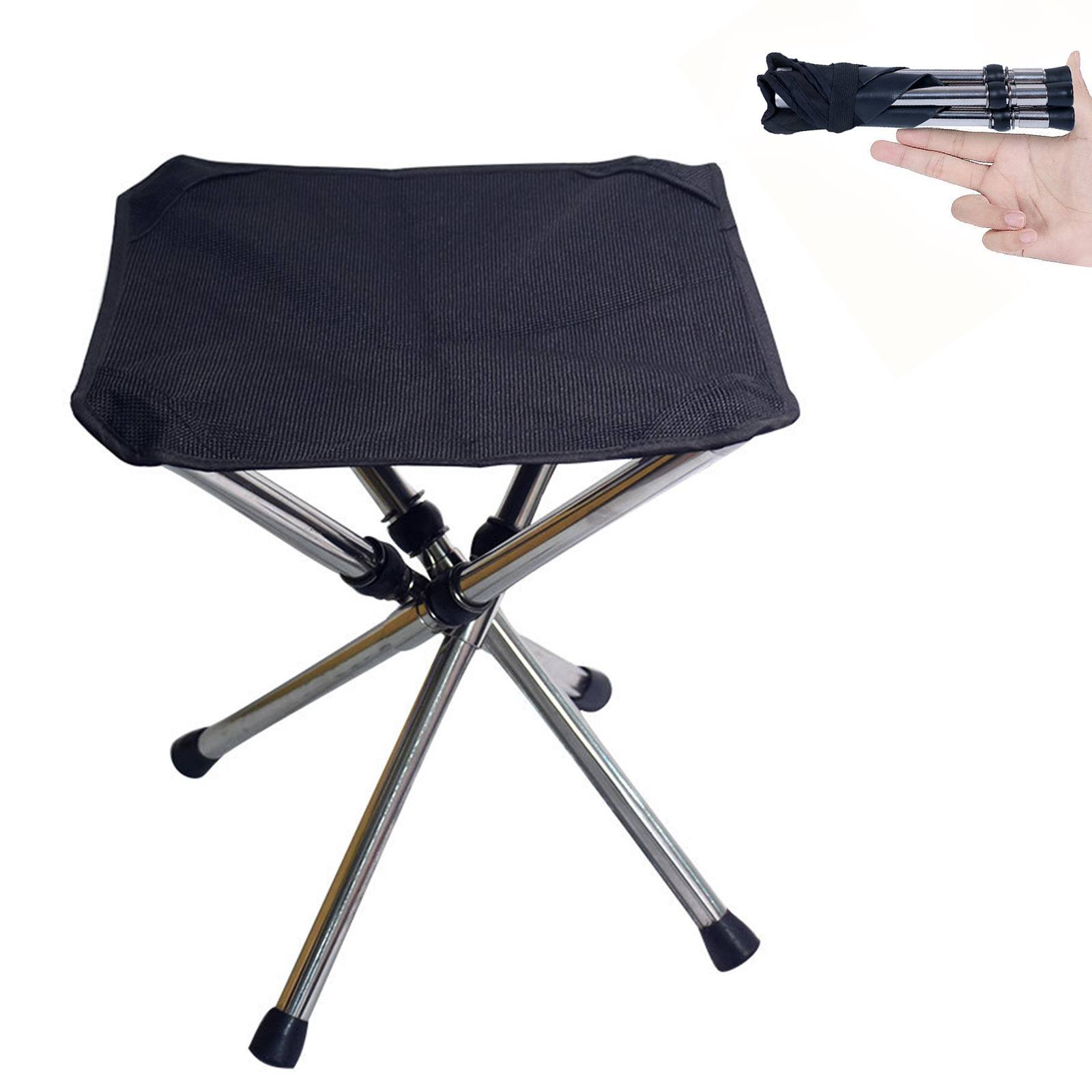 Portable Chair Folding Camping Stool Hard Steel Pipe for Fishing