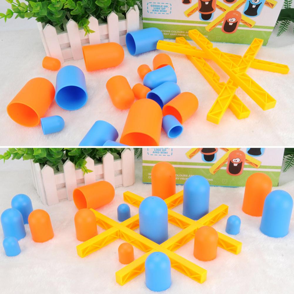 Stacking Cups - Big Eat Small Tic-Tac-Toe Game - Fun Puzzle Game Toy - Parent-child Interactive Table Toy For 5  Years Old. 