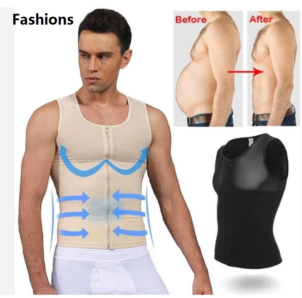Fashions Men's Slimming Shaper Posture Vest Male Tummy Abdomen Corrector Compression Body Modeling Fat Burner Chest Tummy Shirt Corset