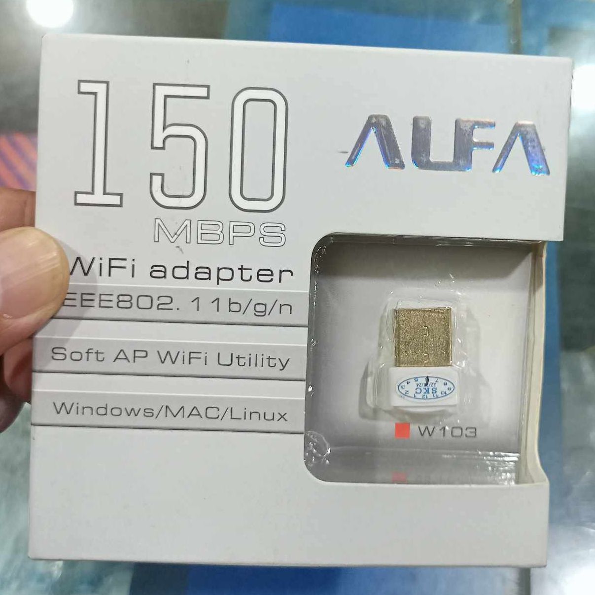 ALFA W -103 -Wi-Fi Adapter EEE802.11/B/G/N soft AP WiFi Utility receiver -plag & play  with  1 year warranty