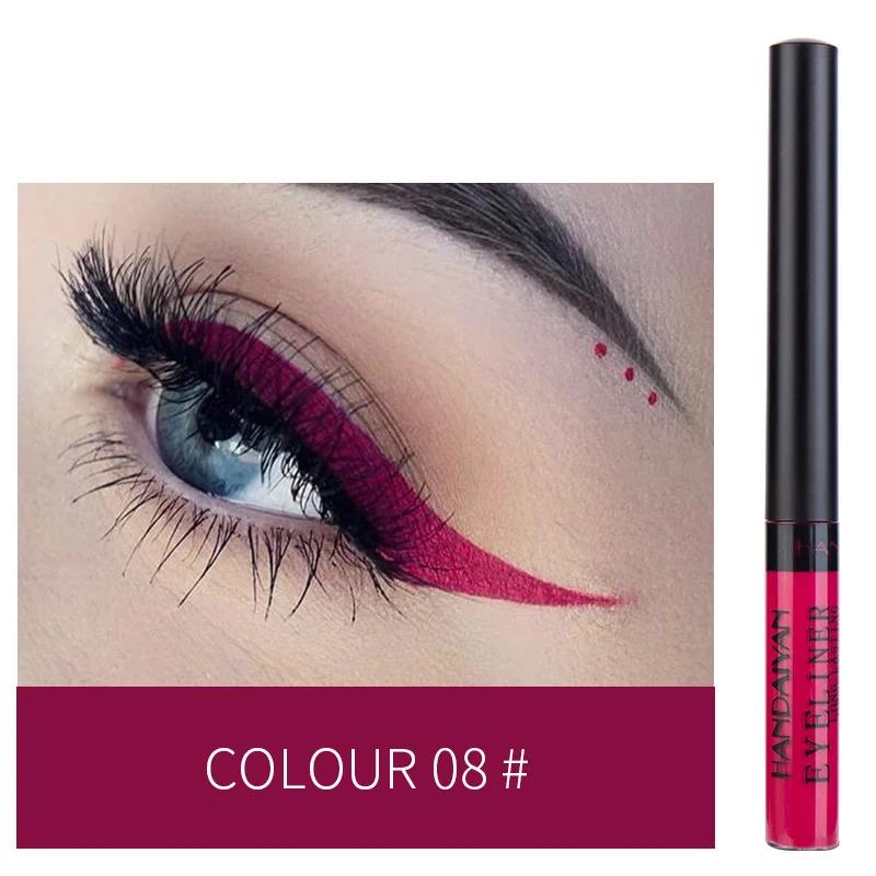 12pc/set Waterproof Color Liquid Eyeliner Set Fluorescent Matte Eye Liner Quick-drying Long-lasting Eyeshadow Makeup Cosmetics