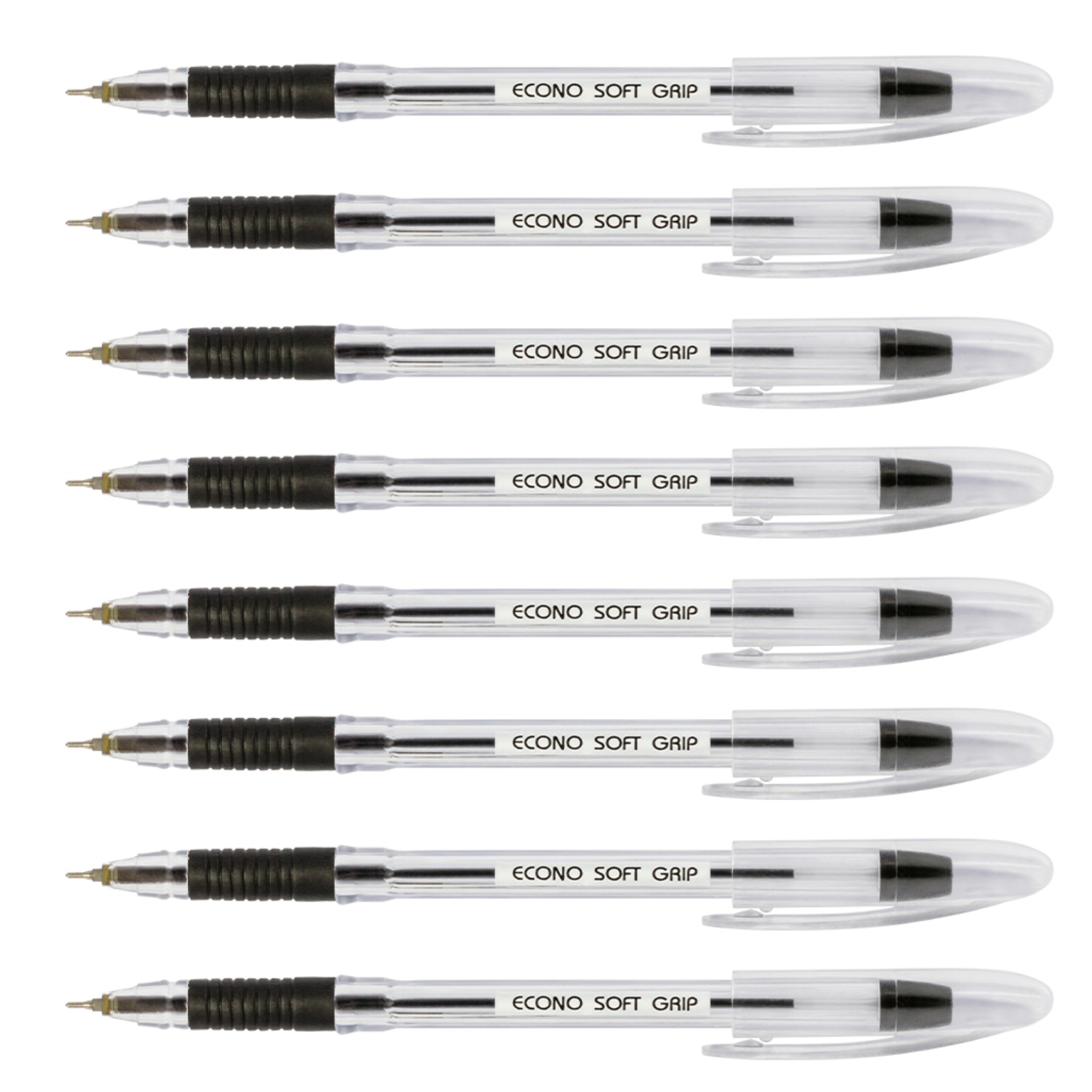 Econo Soft Grip Ball Pen - Pack of 20 pcs pens - Smooth Writing Experience -for Home and Office Use by Econo Brand. 