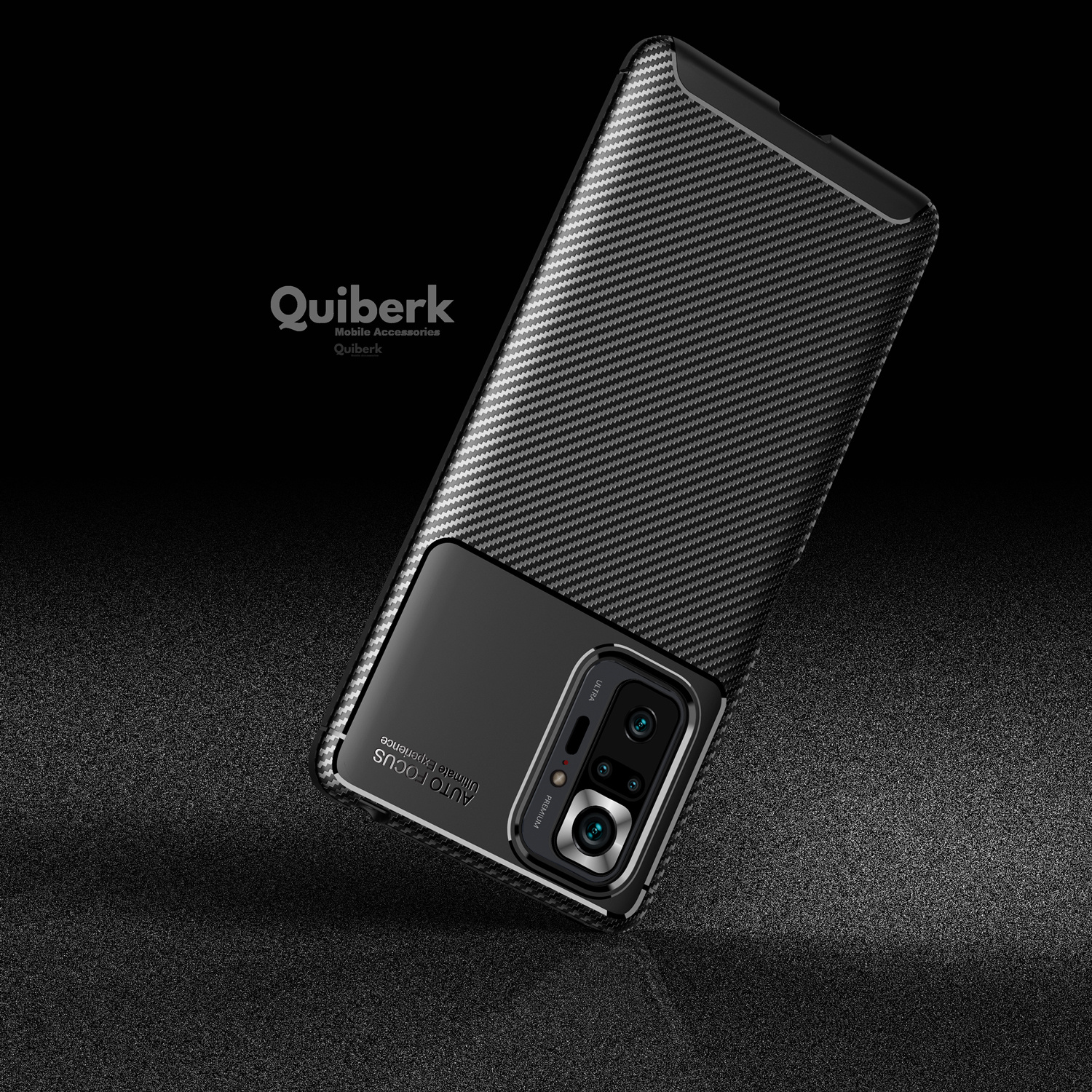 Quiberk for Xiaomi Redmi Note 10 pro soft carbon fiber beetle pattern shockproof slim back case cover. 