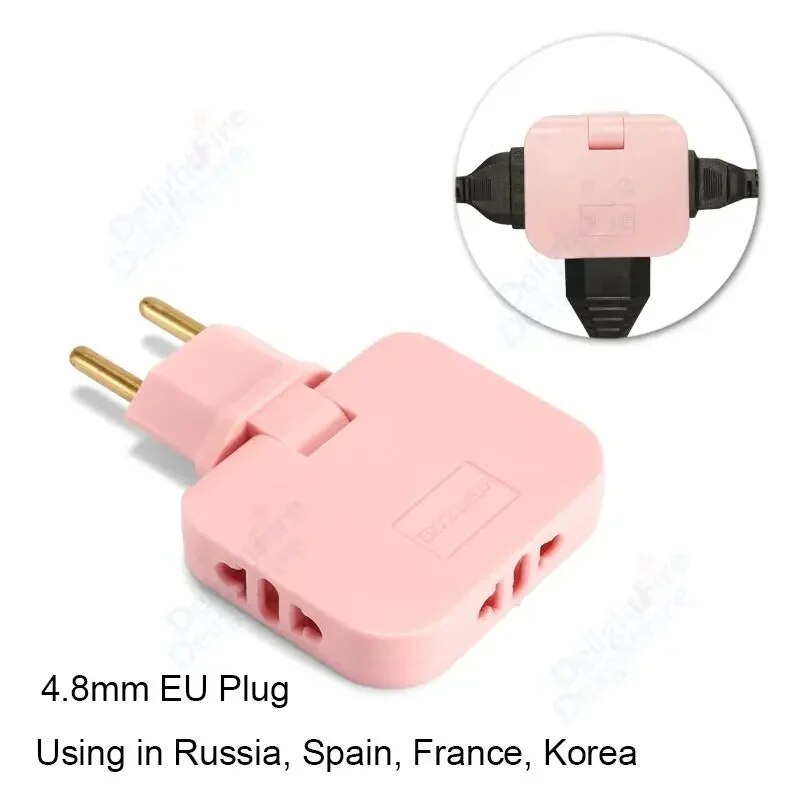 3 in 1 EU Power Socket Plug Adapter Foldable US To EU Travel Aadapters Power Converter KR Plug Electrical Socket AC Outlet. 