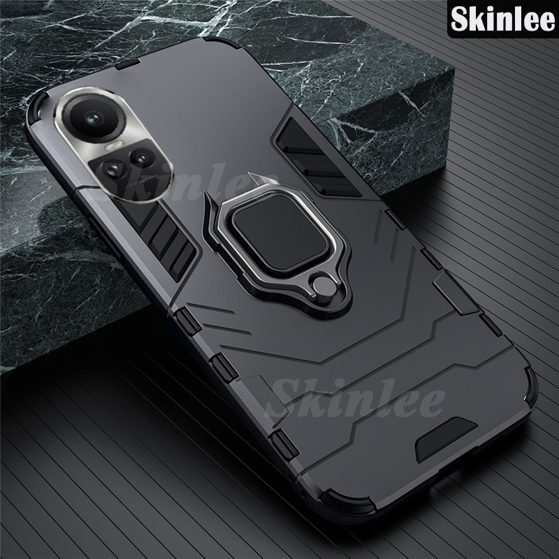 Phone case For OPPO Reno 10 Pro Back cover Shockproof Armor Bumper Stand with Holder Ring Cover casing For OPPO Reno10 Pro Phone casing