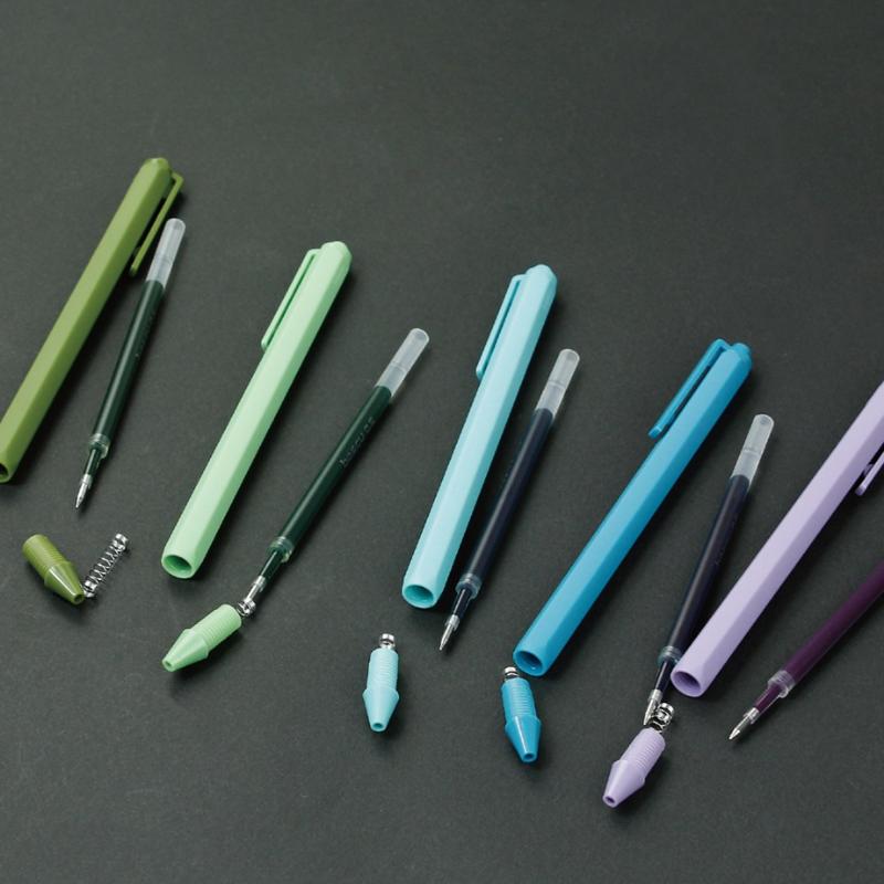 5pcs/box Click Type Hexagonal Ballpoint Pen Retro Color Ink Retractable Gel Pens for Writing Journal Marker Office School Shapewear. 