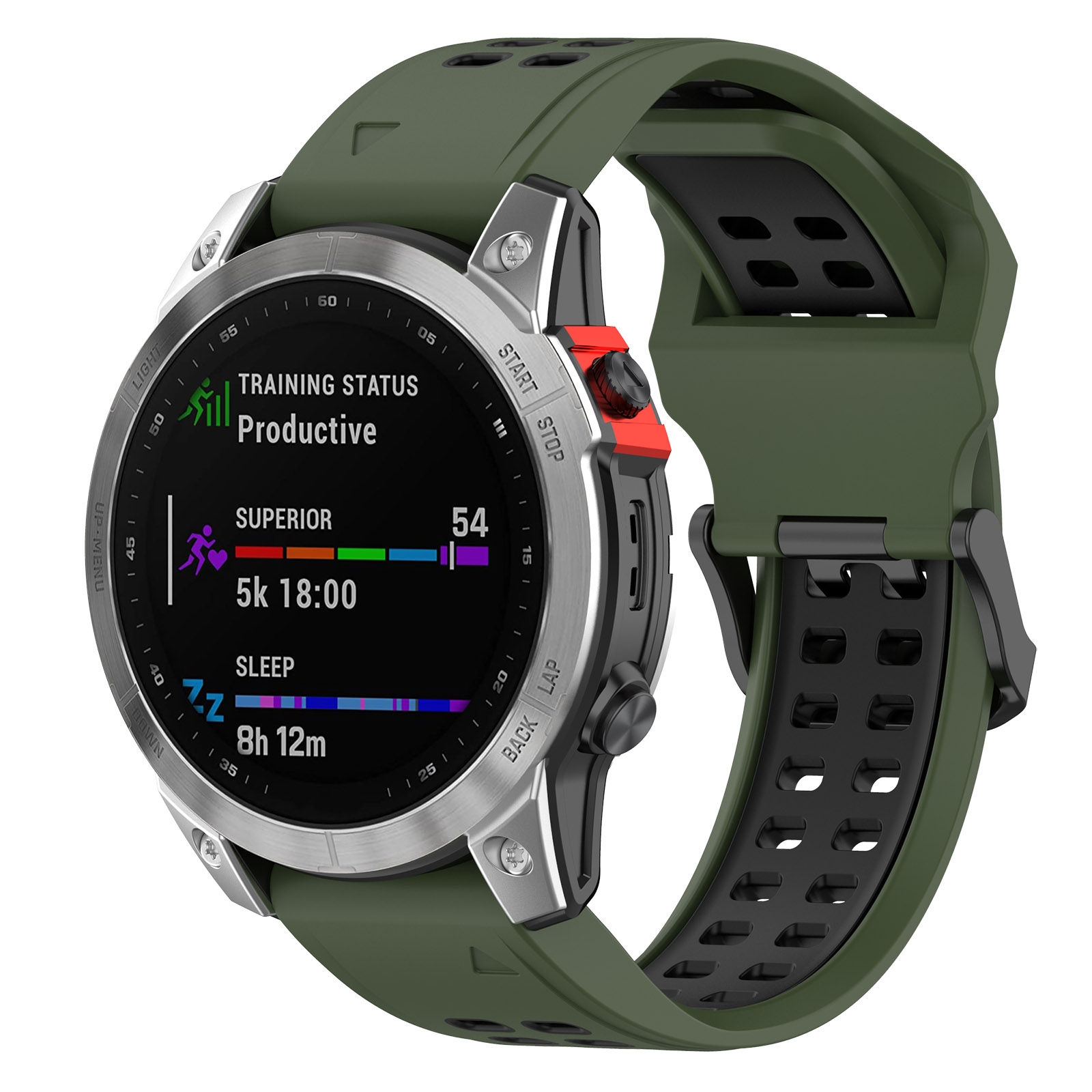 (Ready Stock)Watch Strap For Garmin Descent G1 / Coros Vertix 22mm Quick Release Double Row Silicone Watch Band