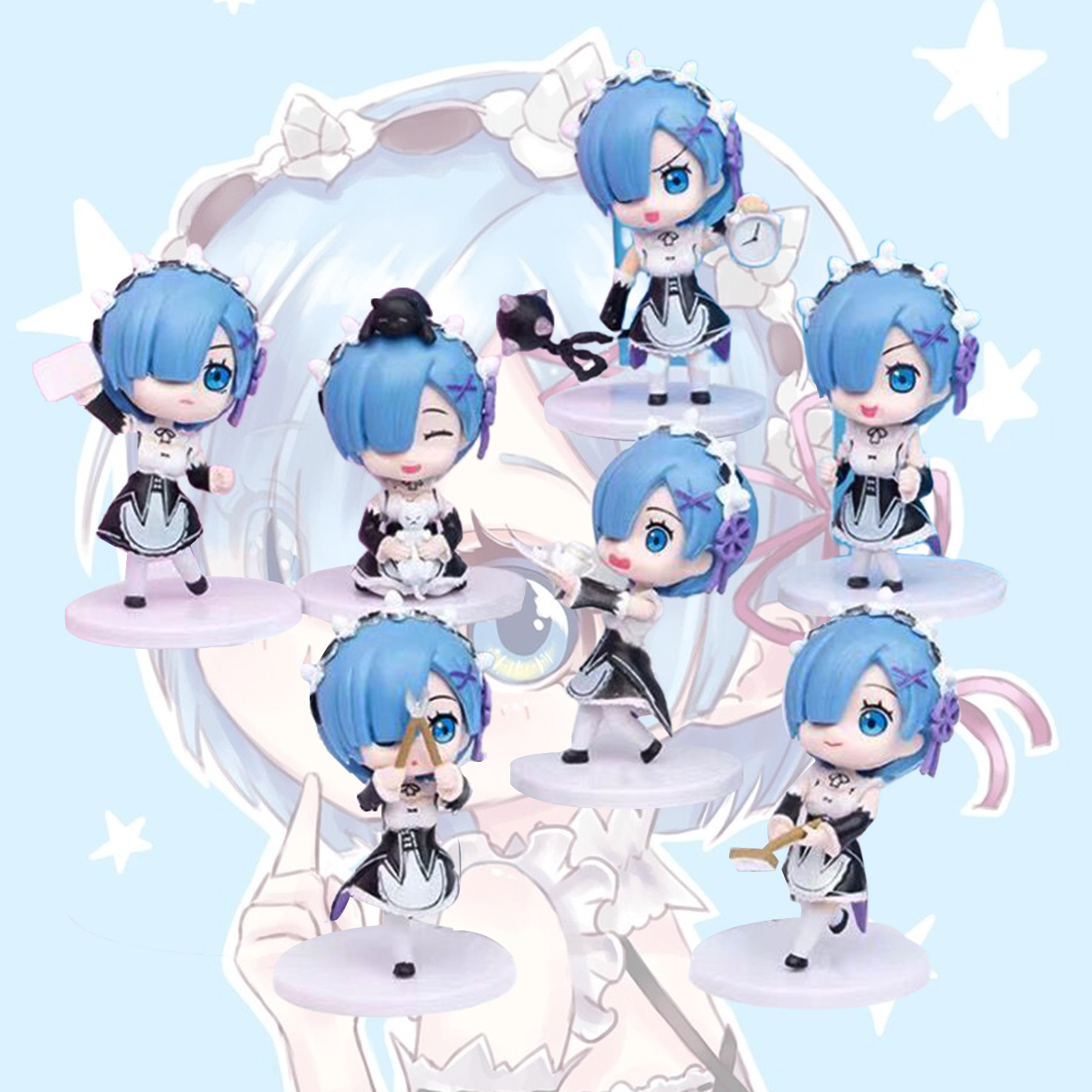 Rem Action Figurine Rust-proof Vivid Expression Solid Zero Starting Life in Another World Rem Model for Girl. 
