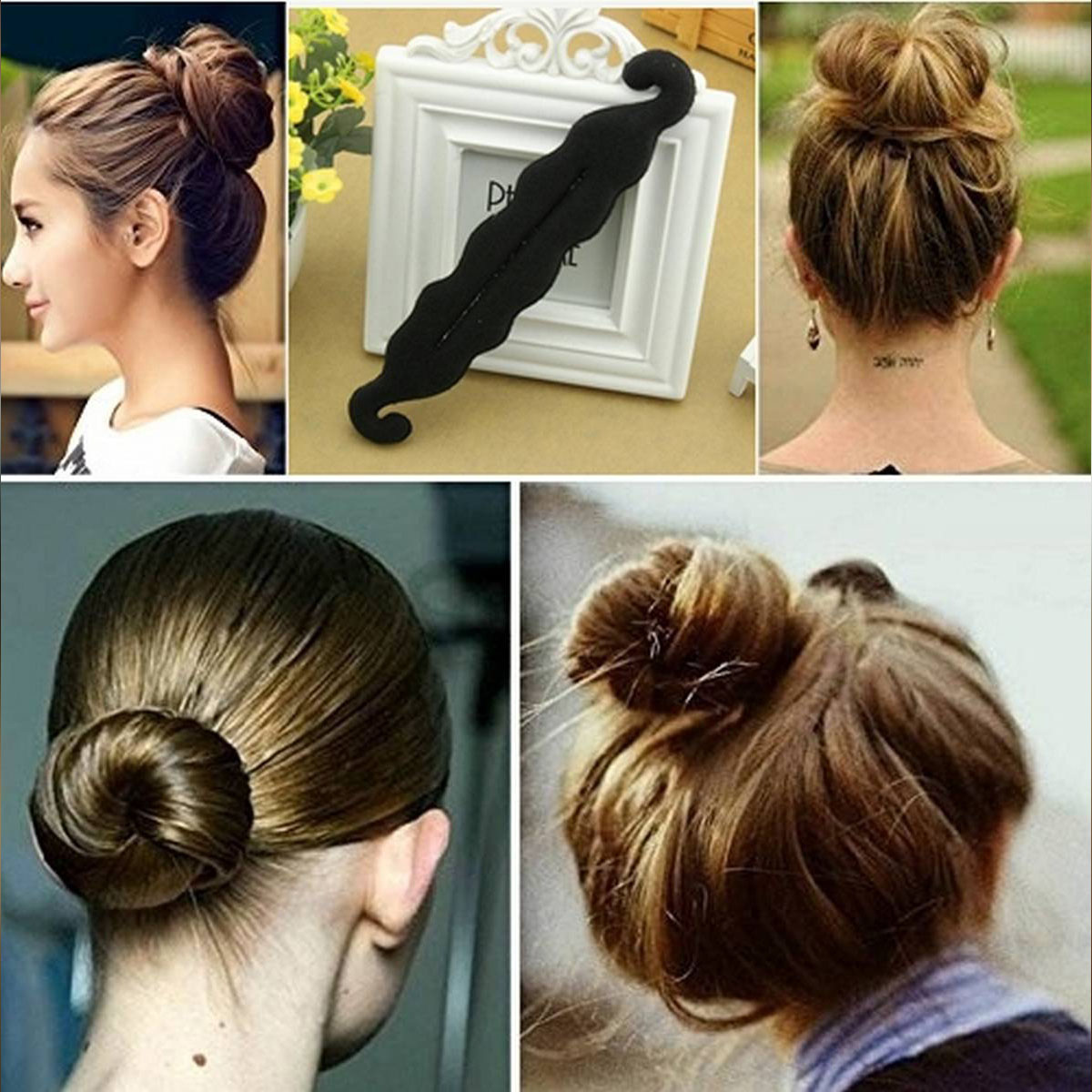 【予約】 4 Foam Sponge Bun Styler Accessories Powerful, Flexible And
