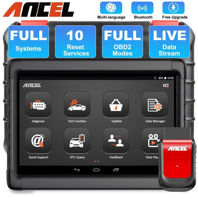 ANCEL-Ferramentas De Diagnóstico Do Carro, FX8000, Todo O Leitor De Código  Do Sistema, Óleo EPB, BAT, ABS, Reset, Adaptação Do Acelerador, OBD2  Scanner Automotivo - AliExpress