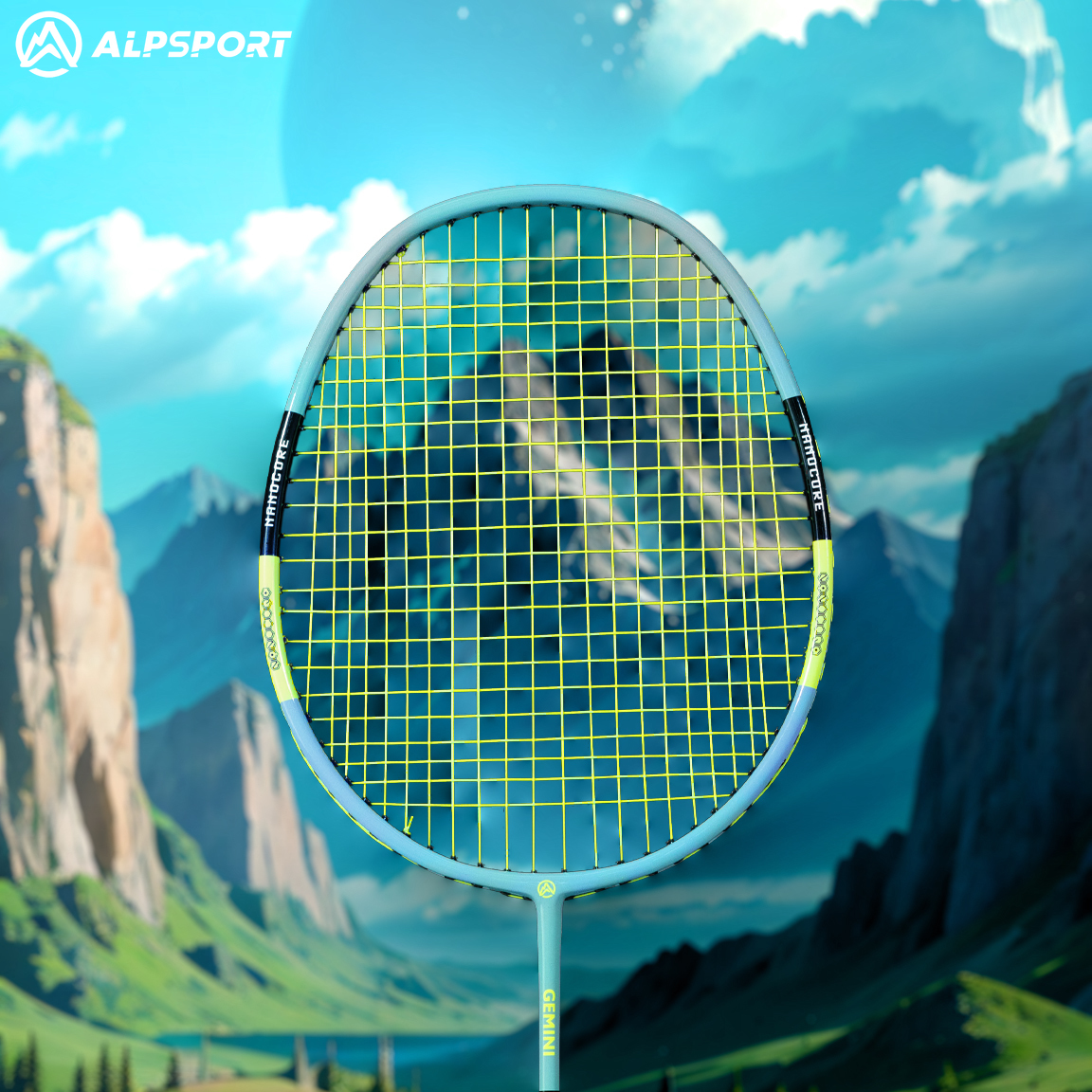 ALP-SPORTS Gemini T800 Carbon Fiber Professional Badminton Racket (4U/G5 Handle) Multiple Colors Optional Intermediate/Professional Training Level. 