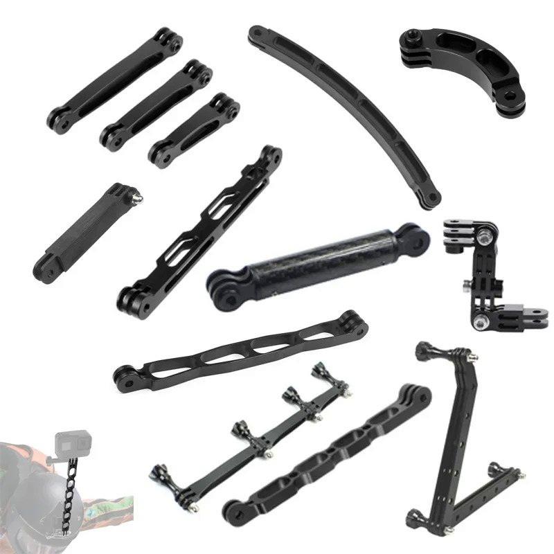Adapter Extension Arm for Gopro Camera Helmet Mount Bracket Sports Cameras Selfie Stick Photo Shooting Connect Pivot Pole
