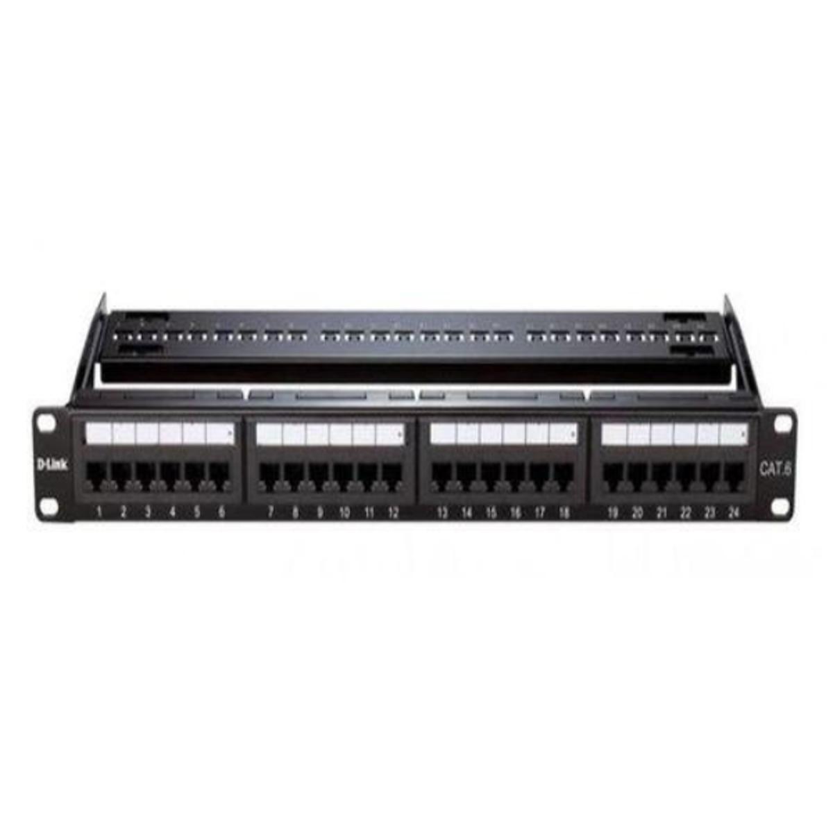 D-Link NPP-C61BLK241 24 Port Cat6 UTP Full Loaded Patch Panel