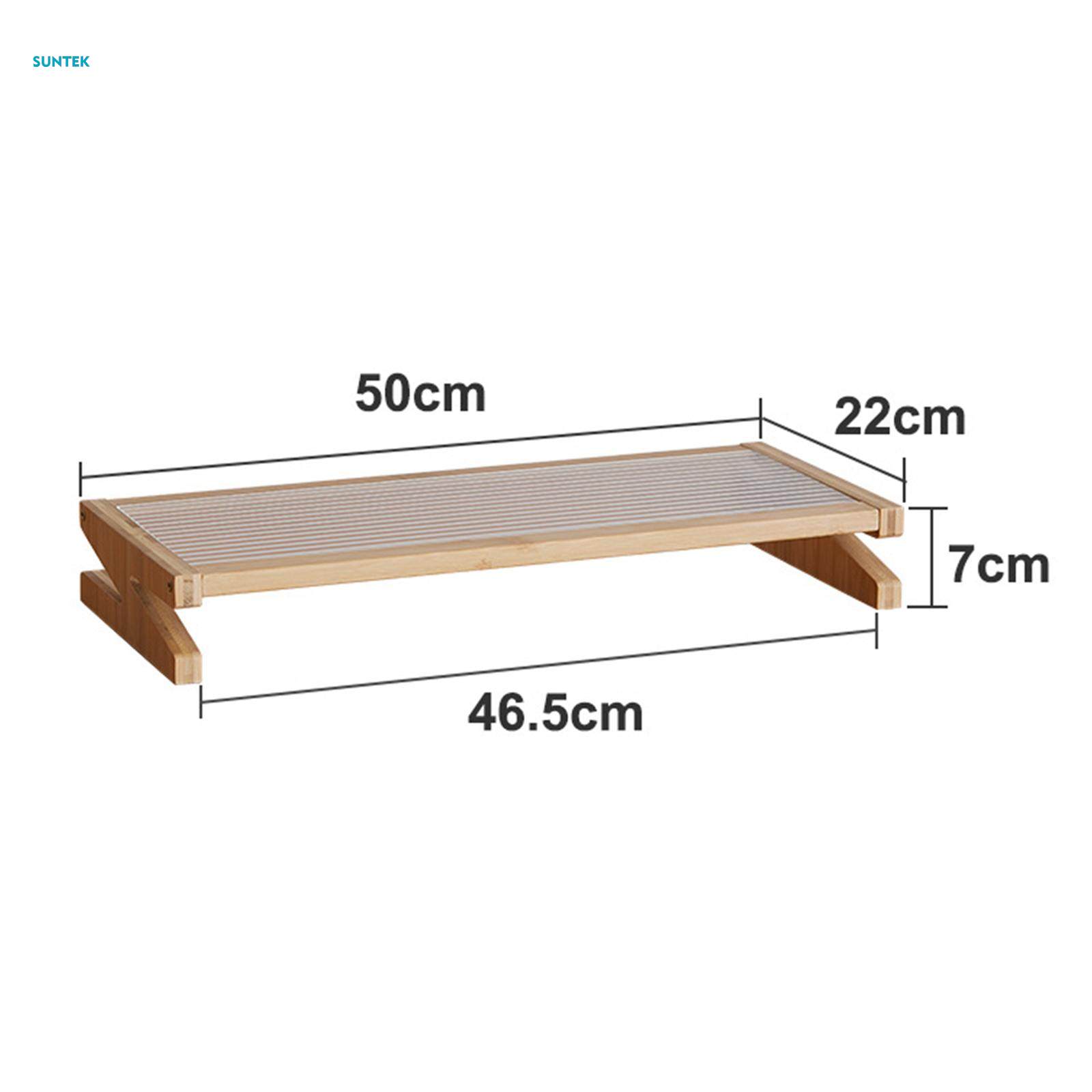 Monitor Stand Riser Computer Monitor Stand Wooden for Printer Monitor Multipurpose 50cmx22cmx7cm. 