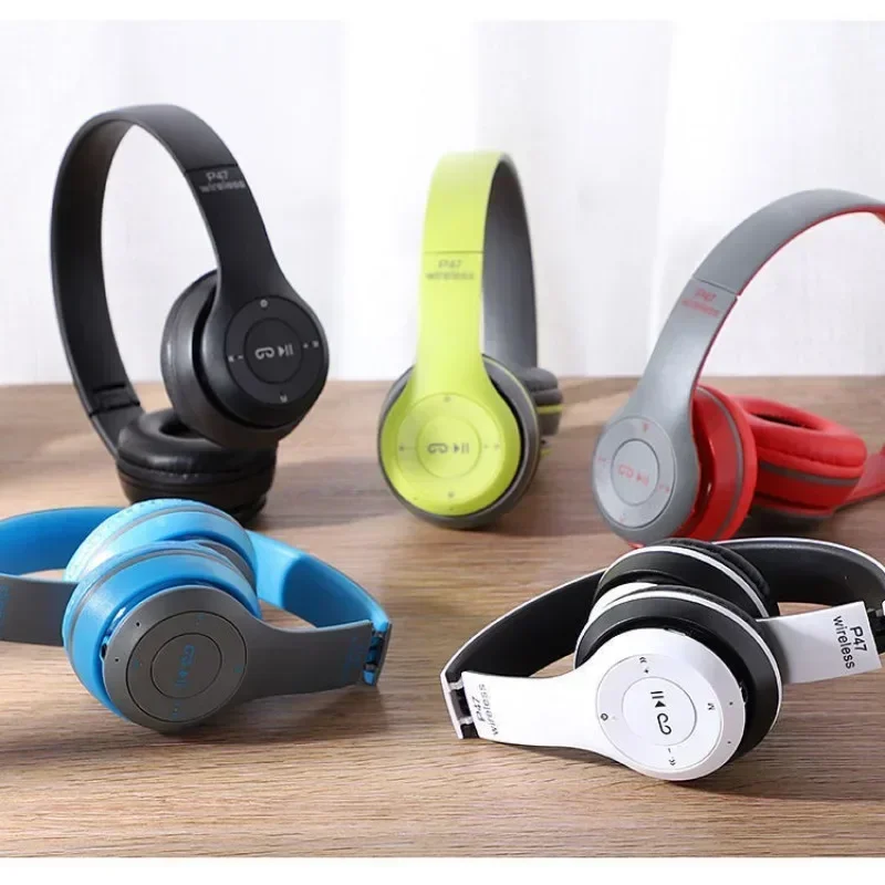 P47 Wireless Headset with Clear Stereo Sound and Bluetooth 5.0 Foldable and Feature-Rich Audio Headphones Solution Neckband. 