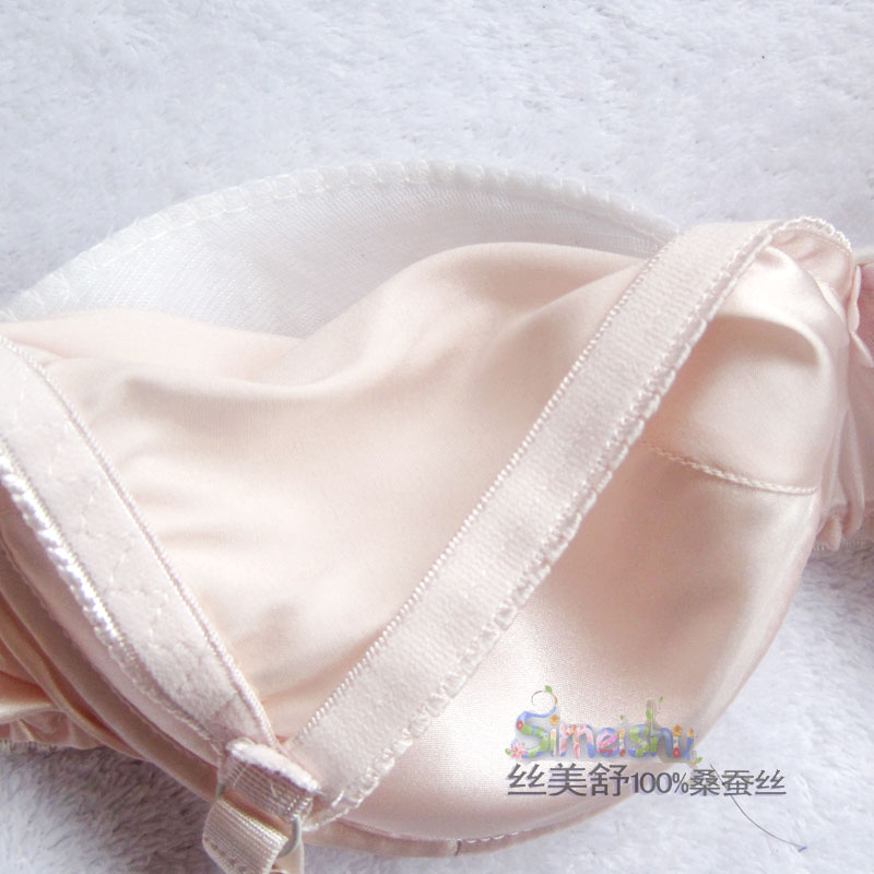 Pure Silk Women Bra Thin Health Care Underwear Bra Padded 100% Mulberry Silk Solid Bras 75 80 85 90 95 B. 