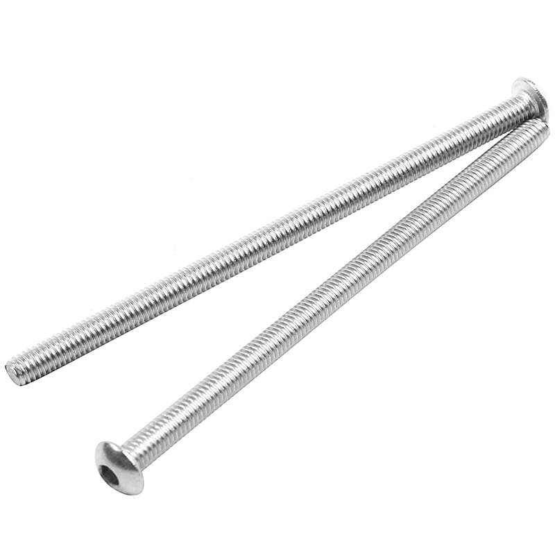 JOUYI Stainless Steel Button Head Screw, Hex Socket Bolts Type:M4 / 4mm Bolt Size:M4 x 80mm Your Pack Quantity:20. 