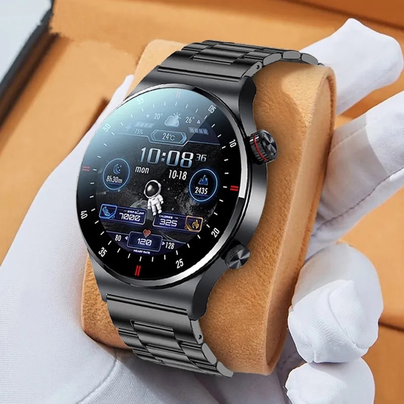 LIGE BW0382 ECG+BP+NFC MADE IN JAPAN Bluetooth call  Smart watch Men Heart rate Blood pressure Full touch sports Fitness Watches Bluetooth Call for Android iOS smart watch with Steel and Silicon belt