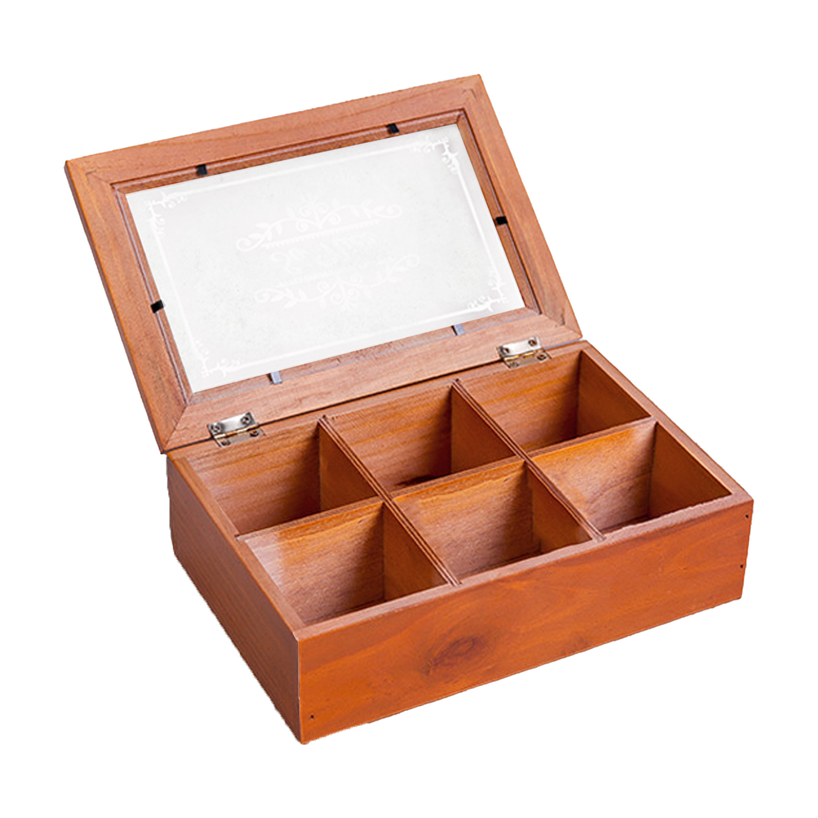 Stash Box Multi-grids Large Capacity Wood Storage Chest Treasure Case for Home. 