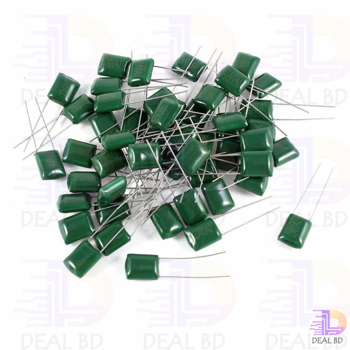 Mylar Polyester Film 2A104J Capacitor 100nF 100V-25Pcs