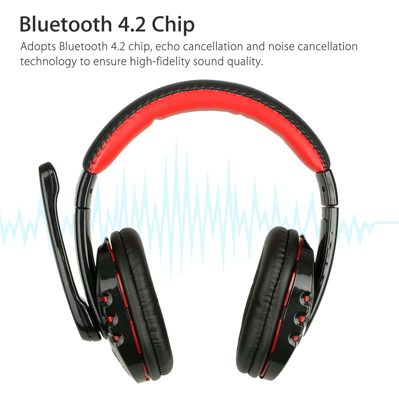 Bluetooth Wireless Gaming Headset for Xbox PC PS4 with Mic LED Volume Control. 
