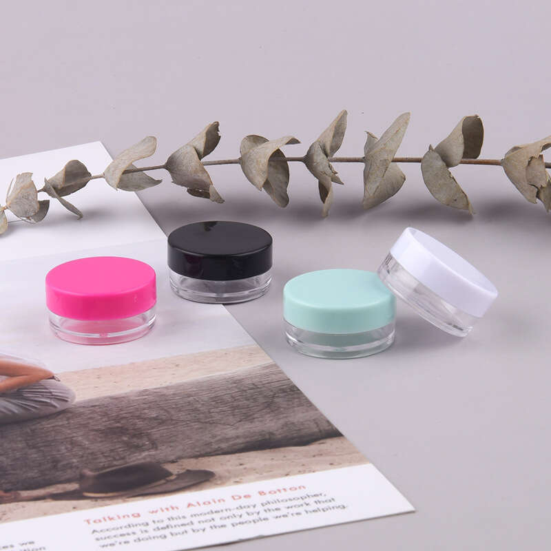 3g 5g round base cream bottle ordinary small sample sub packaging box multi color 12 color mixed batch. 