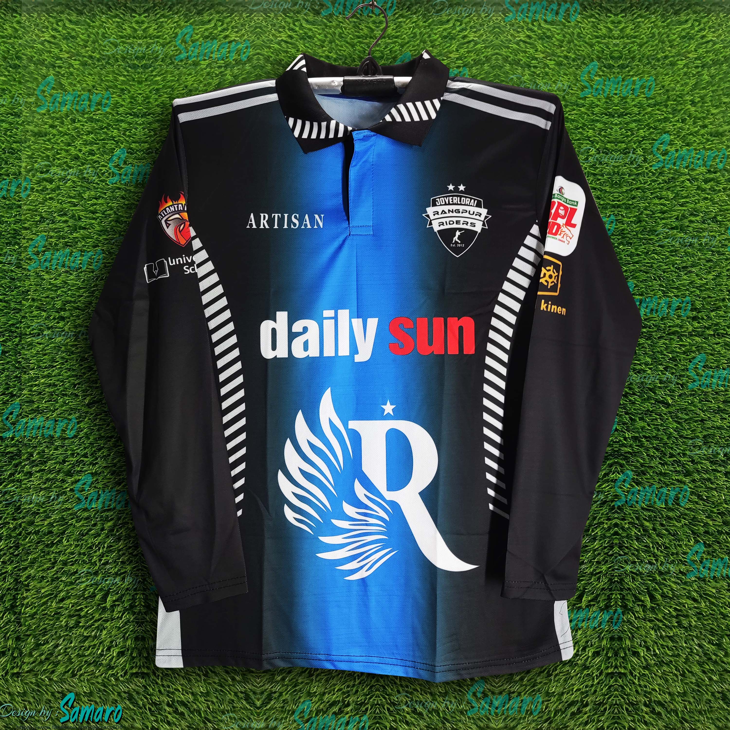 Rangpur Rangers Full Sleeve BPL Cricket Jersey For Man - BPL Long Sleeve Collar T Shirt - Rangpur Jersey 2026/27