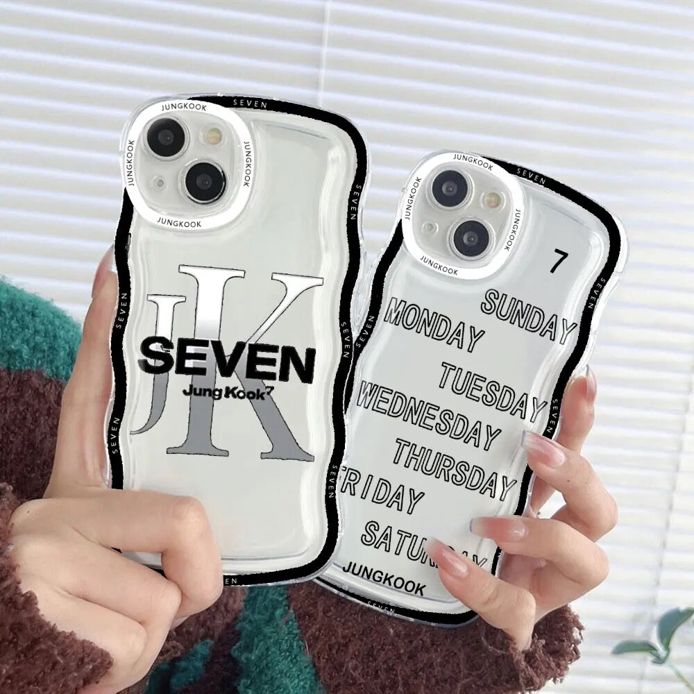 Jungkook Seven Transparent Airbag Phone Case for IPhone 11 12 13 14 Pro Max Mini 7 8 Plus XS XR Shockproof Soft TPU Covers Shell Solo Yolo