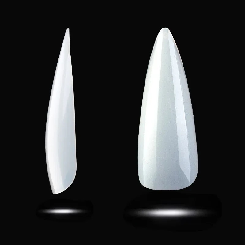 100PCS Sharp Pointed Nails Black Red White Gelnails Long Size Real Stiletto Point Acrylic Nail Tips. 