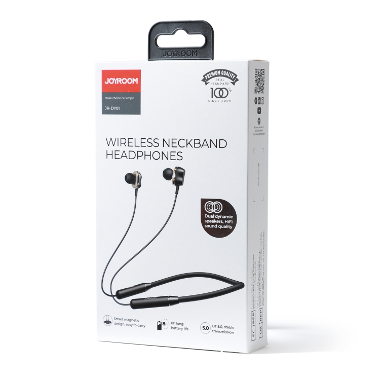 JOYROOM JR-DY01 Neckband Wireless Bluetooth Magnetic Dual Dynamic In-ear Sports Outdoor Earphone(Red) - B7