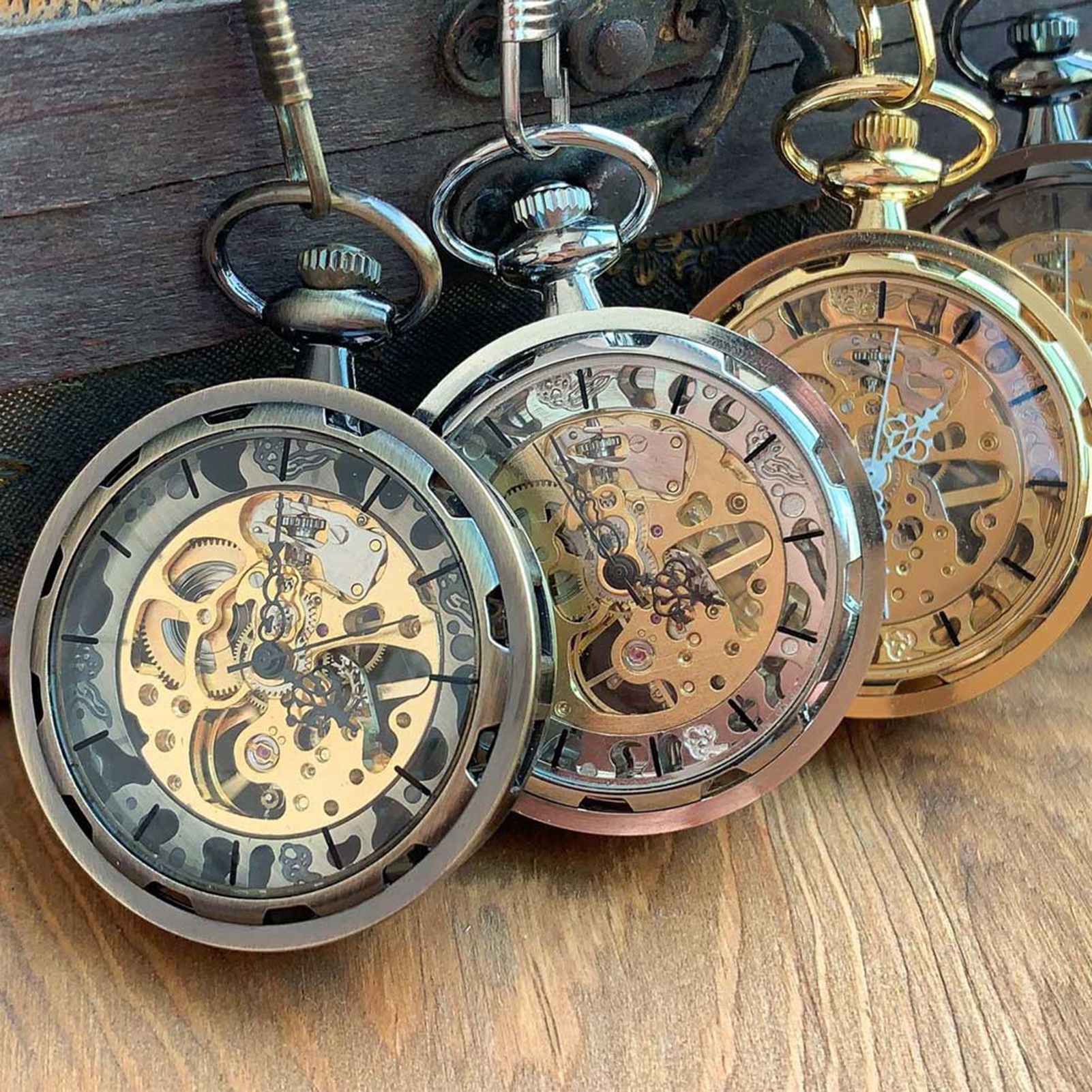 Octagon Manual Mechanical Pocket Watch Vintage Roman Numerals Hand