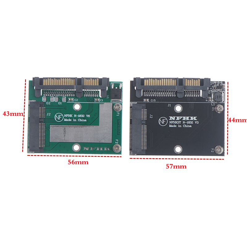 Half height MSATA Mini Pcie SSD To 2.5'' SATA3 6.0 Adapter Converter Card. 