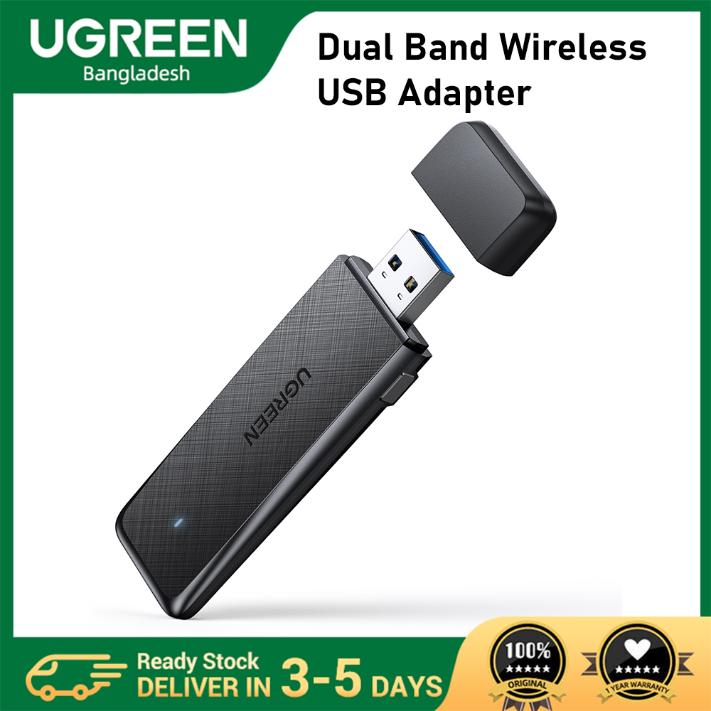 UGREEN CM492 (50340) AC1300 Dual Band Wireless USB Adapter - USB 3.0 - 867Mbps/400Mbps high speed without loading and loss - Compact Mini Size meets the needs of carrying