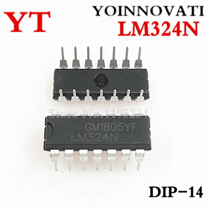 3Pcs- LM324 LM324N LM 324 Operational Amplifiers Op-Amp IC OPAMP Integrated Circuit DIP-14 14 Pin Dual In Line Package Chip Leads. 