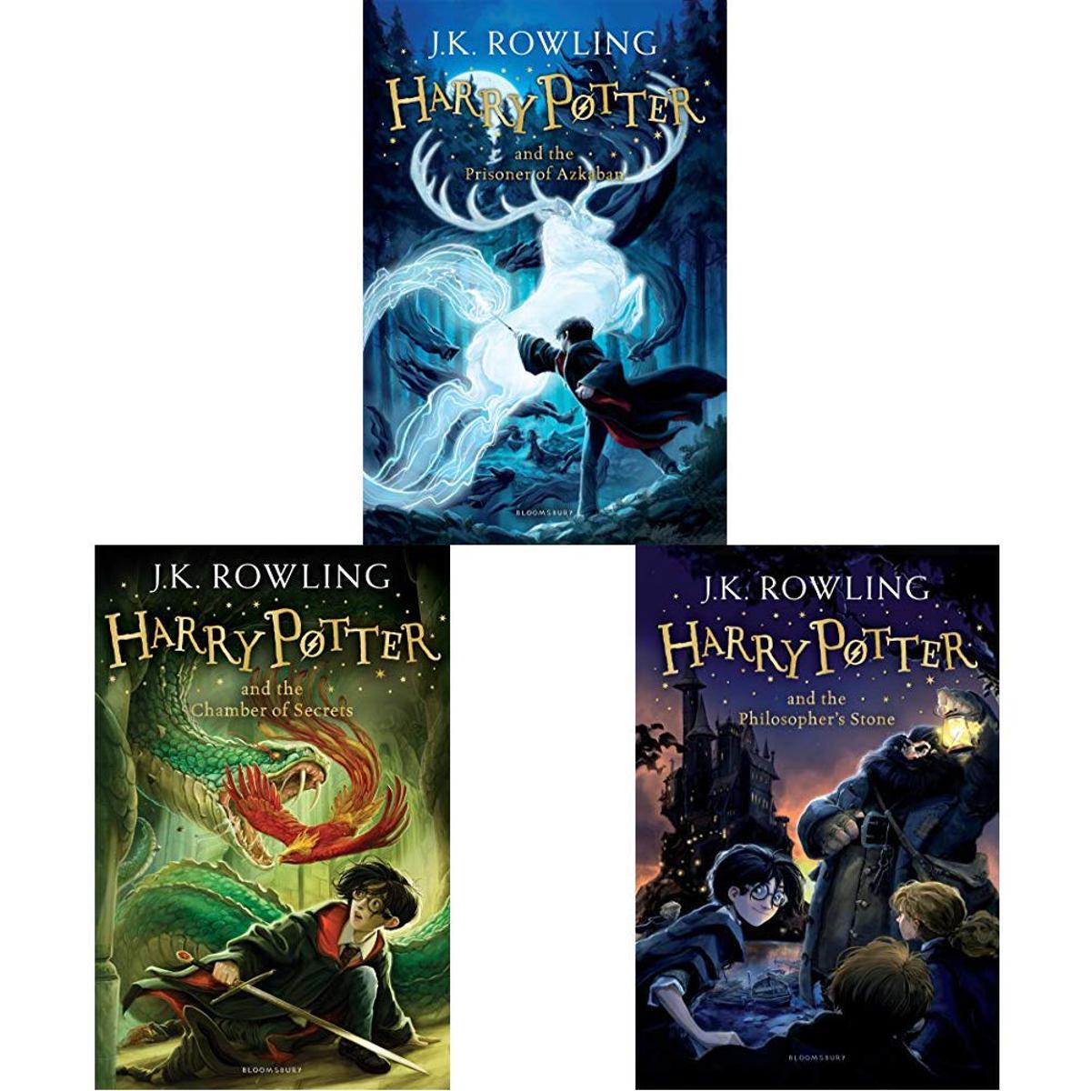 Harry Potter And The Prisoner Of Azkaban (Harry Potter 3) + Harry Potter And The Chamber Of Secrets (Harry Potter 2) + Harry Potter And The Philosopher's Stone (Set of 3 Books)