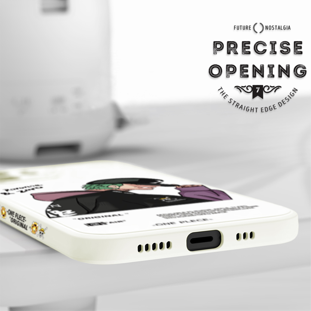 Hontinga for iPhone 7 Plus / 8 Plus Back Cover Green Hair Boy Side Design Case Square Edge Liquid Silicone Phone Case. 