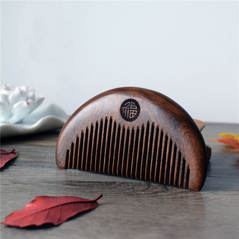 TWEXQNY 2X Hair Care Comb Anti-Static Handmade Natural Wood Wooden Carved Sandalwood Combs Pocket Comb Massage Comb Hair Comb