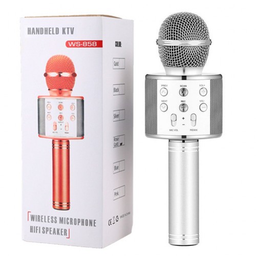 Wireless Bluetooth mouth Speaker Stand Radio Microphone Studio Recording Studio 858+ USB. 