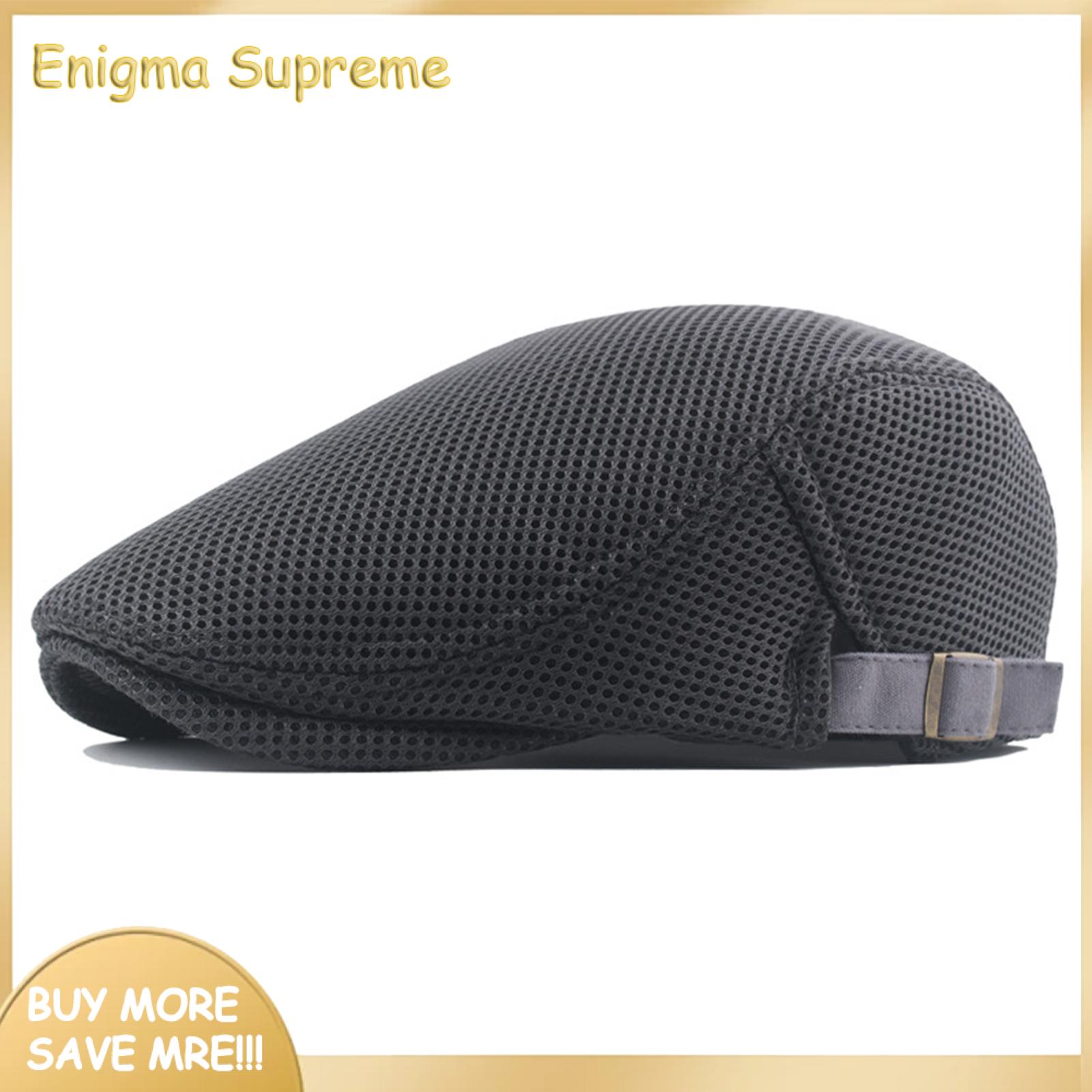 Enigma- Beret Hat Wear-resistant Breathable Mesh Adjustable Men Beret Hat. 